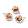 Natural Picture Jasper Charms G-K325-01P-06-1