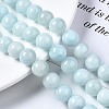 Natural Dyed Yellow Jade Gemstone Bead Strands X-G-R271-12mm-Y04-1