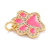 Real 18K Gold Plated Brass Micro Pave Cubic Zirconia Charms ZIRC-L100-085G-07-3