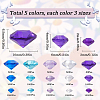 15 Styles Transparent Acrylic Rhinestone Cabochons MACR-SC0001-39-2