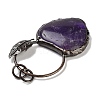 Natural Amethyst Heart Big Pendants G-A221-05G-2