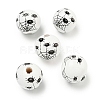 Printed Wood European Beads WOOD-G022-08B-11-1