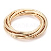 Iron Round Snake Chains Bangle BJEW-T022-01G-1