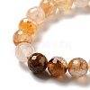 Natural Yellow Hematoid Quartz/Golden Healer Quartz Beads Strands G-E571-34B-4