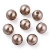 Spray Painted ABS Plastic Imitation Pearl Beads OACR-T015-05B-05-3