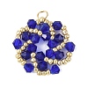 Imitate Austrian Crystal Bicone Glass Beaded Pendants PALLOY-MZ01394-03-1