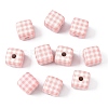 10Pcs Printed Opaque Acrylic Beads MACR-YW0004-19B-1
