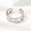 304 Stainless Steel Cuff Open Rings for Women SA-CBA82C8-20P-1