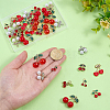 40Pcs 10 Styles Alloy Red Enamel & Alloy Rhinestone Pendants FIND-PH0060-34-3