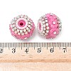 Bling Resin Rhinestone Flower Beads OACR-D310-01P-H-2