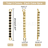 SUPERFINDINGS 12Pcs 2 Colors Brass Micro Pave Cubic Zirconia Connector Charms KK-FH0004-50-2