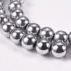 Electroplate Non-magnetic Synthetic Hematite Beads Strands G-J169A-8mm-02-3