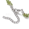 Natural Gemstone Beads Anklets AJEW-AN00583-09-3