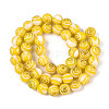 Handmade Millefiori Glass Round Beads Strands LK-R004-93D-2