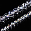 Electroplate Transparent Glass Beads Strands GLAA-T032-T6mm-AB13-4