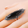 Horse Eye Alloy with Resin Finger Rings FS-WG13A66-04-2