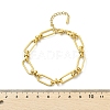 304 Stainless Steel Oval Link Chain Bracelets for Women BJEW-P348-01C-G-5