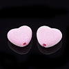 Flocky Acrylic Beads FIND-T046-34-20-2