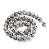 Natural Dalmatian Jasper Beads Strands X-GSR10mmC004-3