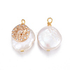 Natural Cultured Freshwater Pearl Pendants PEAR-L027-33A-2