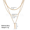 Alloy 3 Layer Necklaces for Women WG9523E-01-2