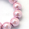 Baking Paint Pearlized Glass Pearl Round Bead Strands X-HY-Q003-4mm-47-3