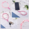 Resin Rondelle Bead with Polyester & Spandex Cord Phone Hand Strap Chains HJEW-TADJ0011-5