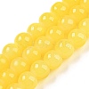 Baking Paint Imitation Jade Glass Round Bead Strands DGLA-Q021-6mm-24-3