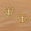 Hollow Heart Cross Alloy  Pendants PW-WGAFC42-02-1