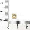 Square Brass Micro Pave Cubic Zirconia Cabochons KK-P345-13G-E02-3