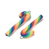 Handmade Polymer Clay Big Pendants CLAY-P005-05P-05-2