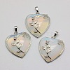 Heart Opalite Pendants X-GP356-5-1