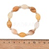 Horse Eye Natural Larvikite/Hematoid Quartz/Green Aventurine & Electroplate Non-magnetic Synthetic Hematite Beads Stretch Bracelets for Women BJEW-JB14076-5