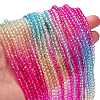 Transparent Painted Glass Beads Strands X1-DGLA-A034-T4mm-A14-2