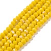 Electroplate Opaque Solid Color Glass Beads Strands X1-EGLA-A034-P6mm-L02-1