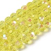Electroplate Transparent Glass Beads Strands EGLA-A035-T6mm-L03-1
