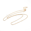 Long-Lasting Plated Brass  Cable Chain Necklaces X-NJEW-K112-06G-NF-1