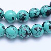 Synthetic Turquoise Beads Strands X-G-F531-8mm-J01-3