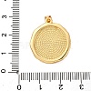 Flower Brass Enamel Pendants KK-D390-17G-01-3