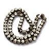 Electroplated Natural Lava Rock Beads Strands G-A256-C01-01E-3