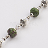 Natural Ruby in Zoisite Beads Handmade Chains AJEW-JB00405-02-1