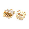 Brass Glass Charms KK-C054-08G-2