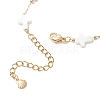 Summer Beach Natural White Shell Link Chain Anklets AJEW-AN00771-02-4