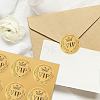 34 Sheets Self Adhesive Gold Foil Embossed Stickers DIY-WH0509-076-6