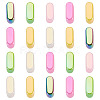20Pcs UV Plating Opaque Acrylic European Beads OACR-TADJ0001-16I-2