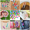 90Pcs 9 Styles Round Silicone Focal Beads SIL-TA0003-56-9