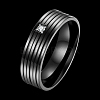 Valentine's Day Gifts Titanium Steel Cubic Zirconia Couple Rings For Men RJEW-BB16446-8-2