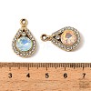 UV Plating Alloy Glass Pendants FIND-K032-45G-3