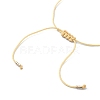 Glass Seed Column Link Bracelet BJEW-MZ00030-01-5