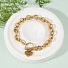 Golden 304 Stainless Steel Charm Bracelets NJEW-K284-01G-A-1